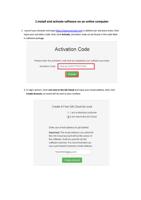 1Install and activate software on an online computer (Page 2 / 9) Installation_Activation Guide
